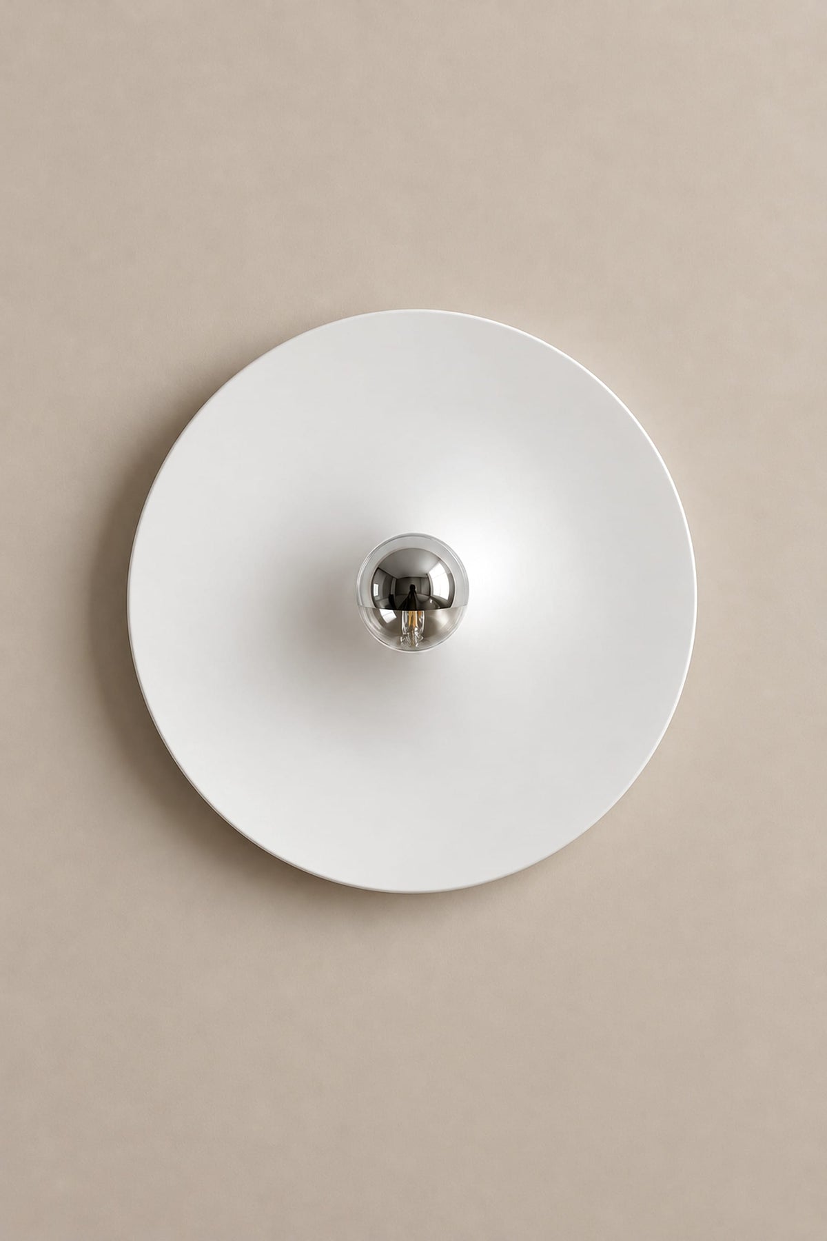 LampeHub Lampe Lisse – Blanc Applique Bauhaus Disque Ondulé – Soucoupe Rétro Space Age