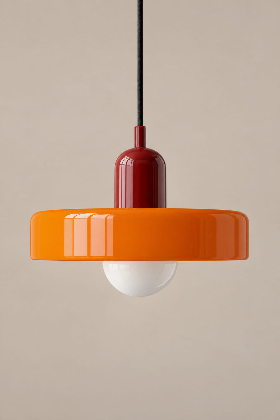 Suspension Bauhaus Verre Coloré ou Fumé – Suspension Cuisine Rétro Années 70