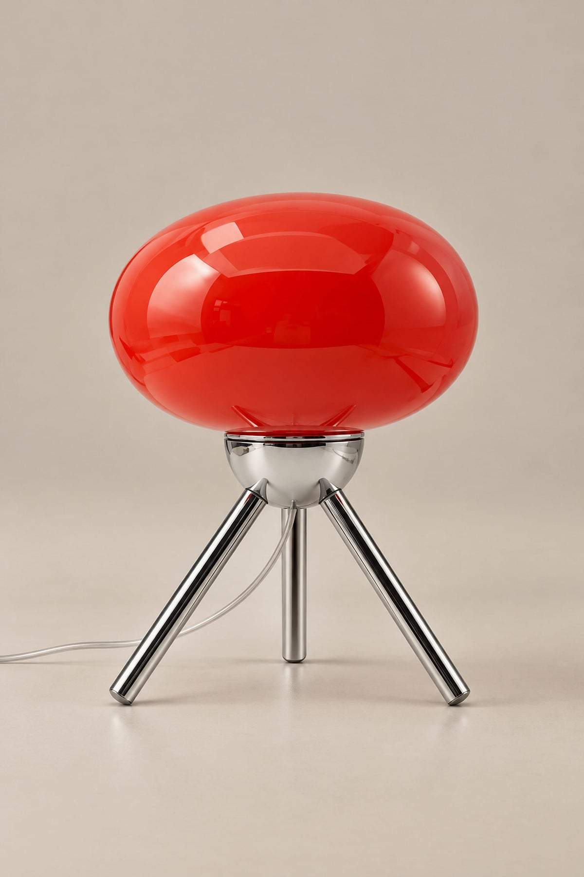 LampeHub Lampe Rouge Lampe Bauhaus Boule de Verre sur Trépied – Rouge ou Verte