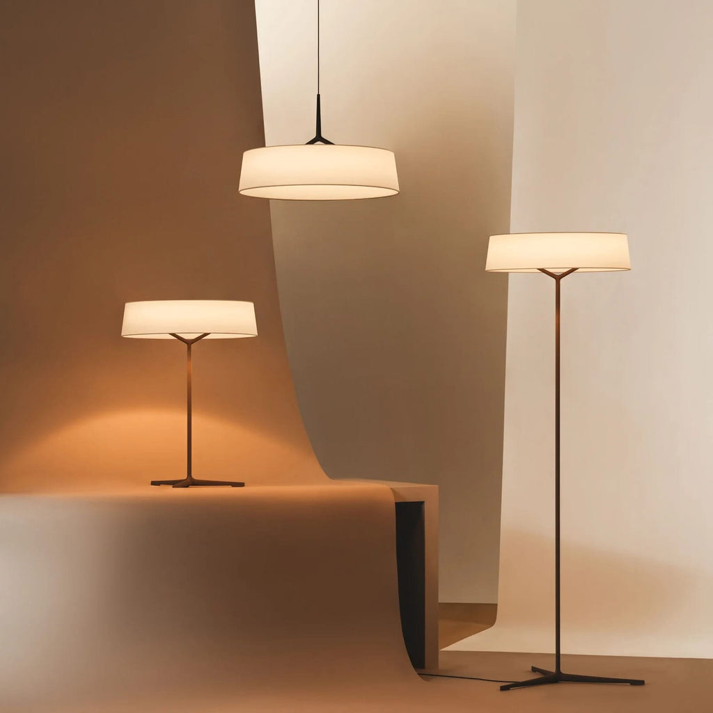 LampeHub Lampe suspendue noire / Lumière froide Lampadaire Chambre LED