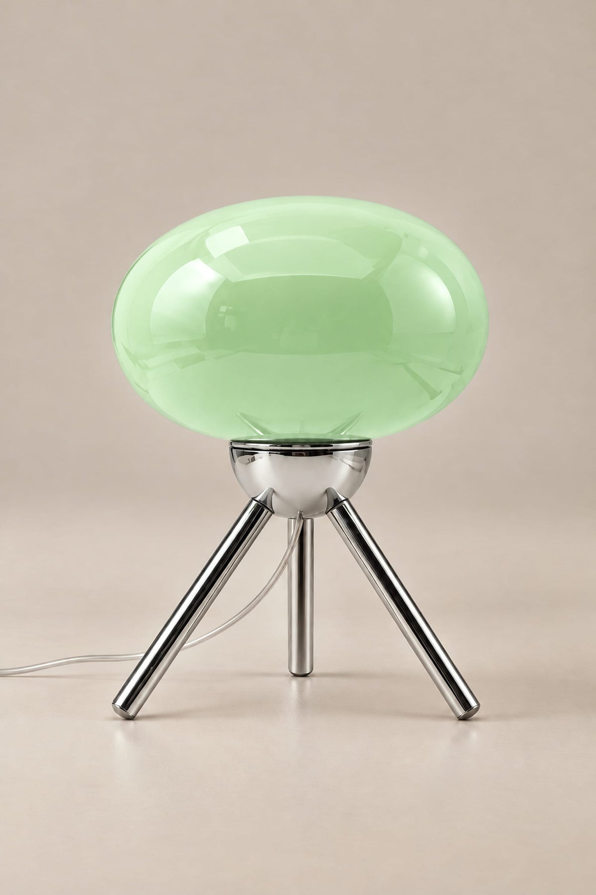 LampeHub Lampe Vert Lampe Bauhaus Boule de Verre sur Trépied – Rouge ou Verte