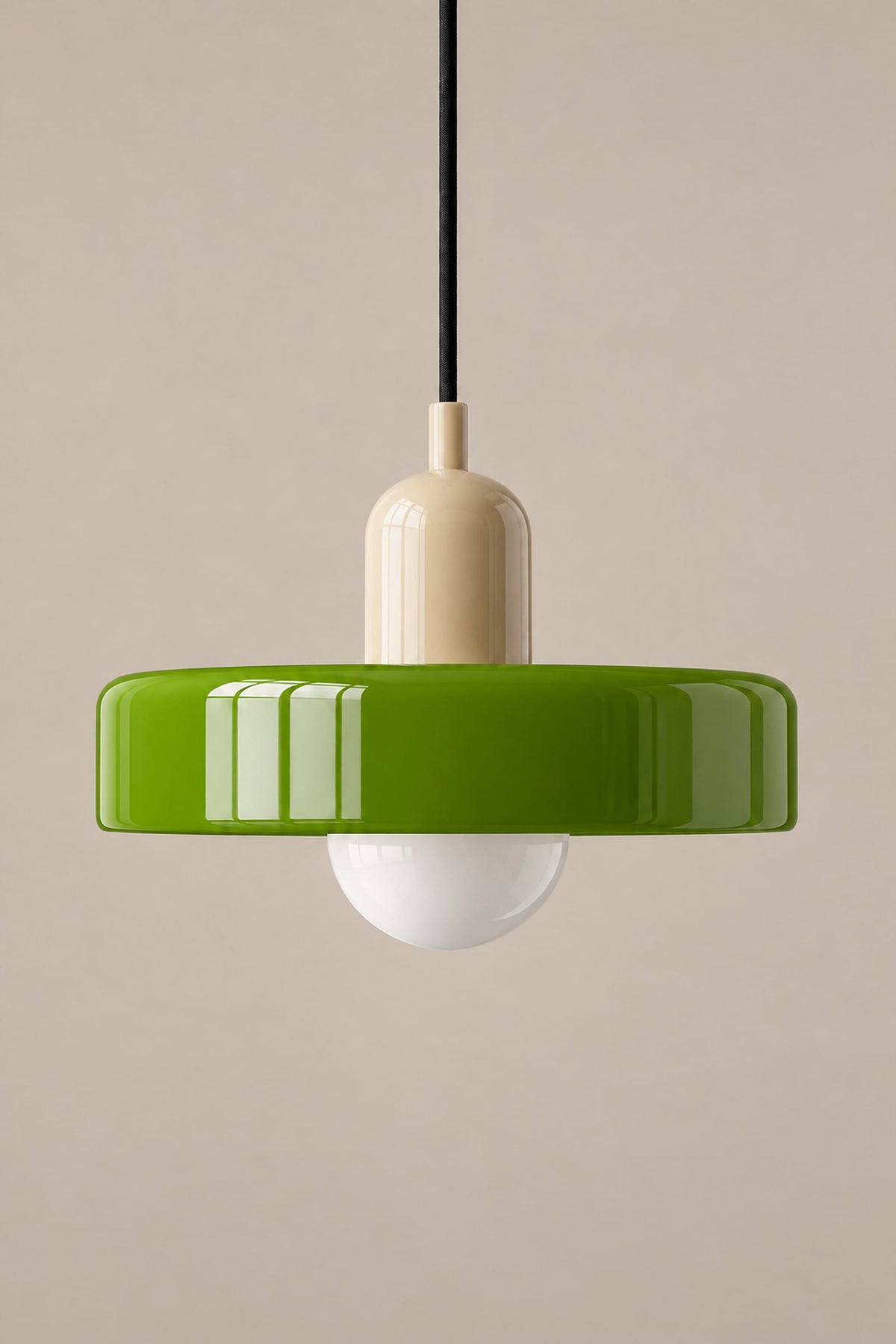 LampeHub Lampe Vert – modèle 1 Suspension Bauhaus Verre Coloré – Abat-jour Rétro Minimaliste
