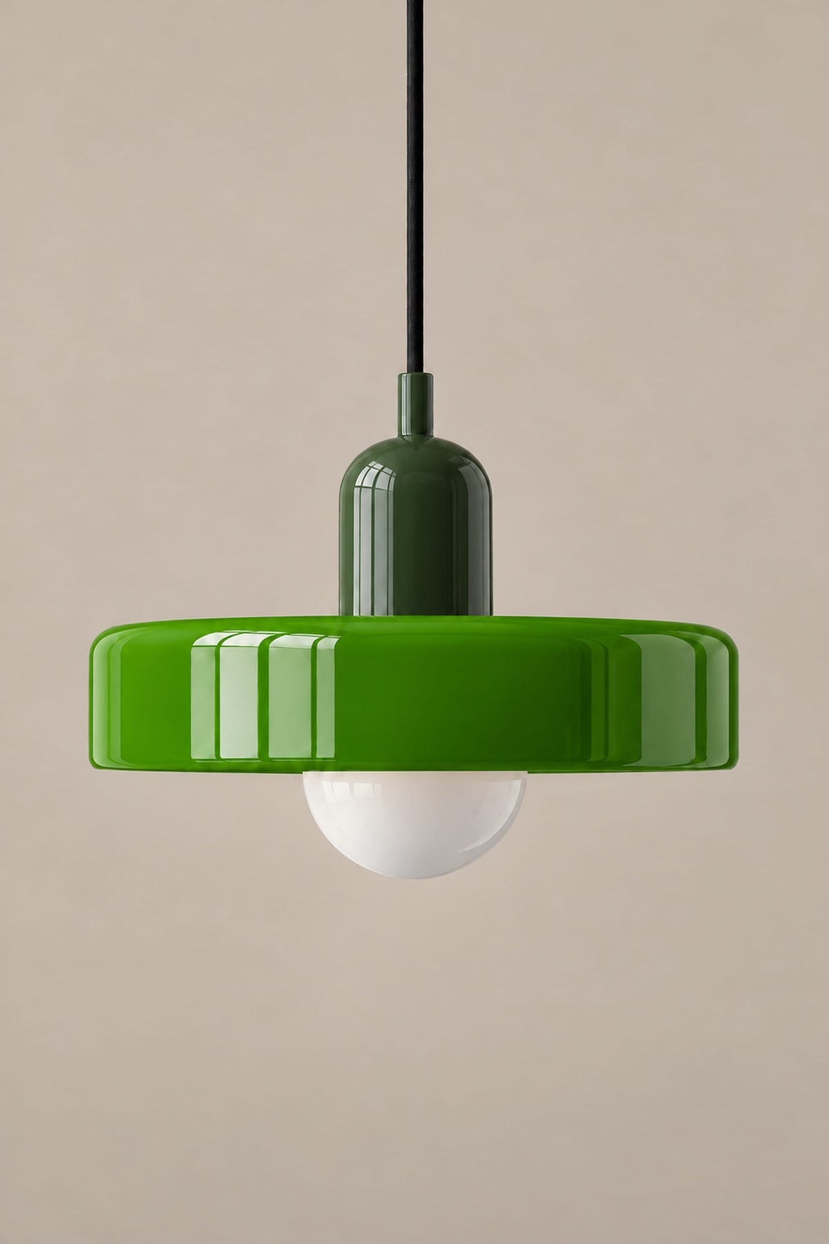 LampeHub Lampe Vert – modèle 3 Suspension Bauhaus Verre Coloré – Abat-jour Rétro Minimaliste