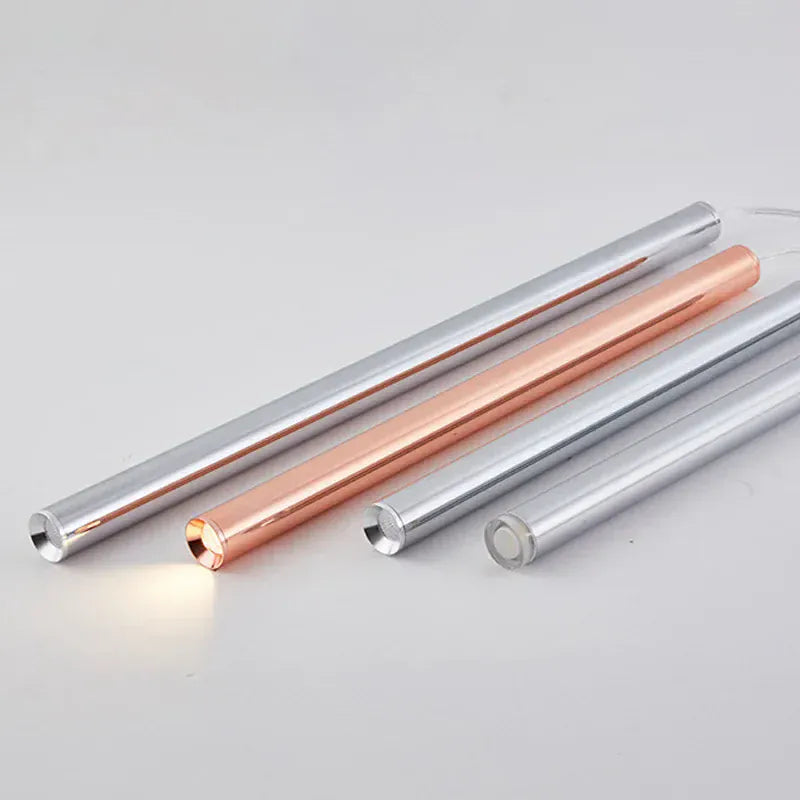 LampeHub LED Pendant Long Tube Silver copper Rose Golden Lamp Island Bar Counte Shop Room Kitchen Fixtures Hanglamp Luminaire Light