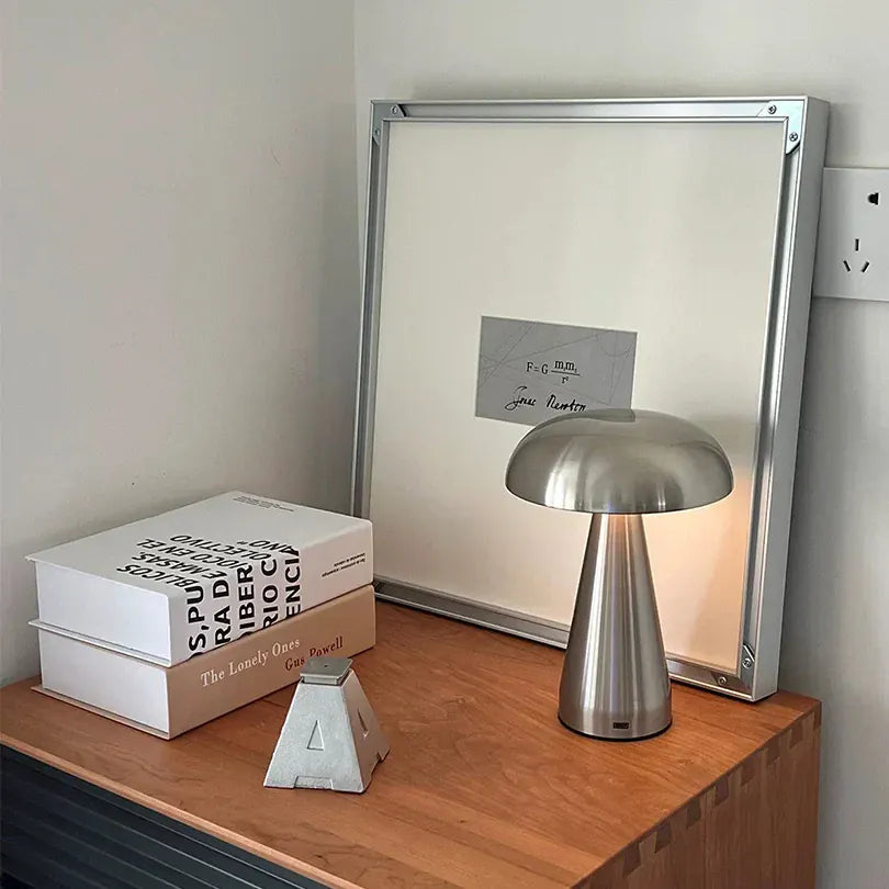 LampeHub LED Table Lamp Retro Mushroom  Touch Sensor Bedside Lamp Rechargeable Reading Lights For Bedroom Restaurant Bar Decor Lighting