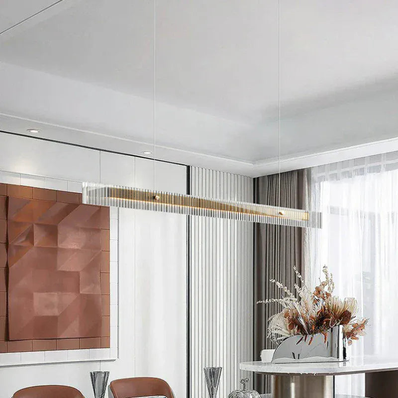 LampeHub Light Luxury Restaurant Pendant Light Design Sense High-end Minimalist Glass Atmosphere Minimalist Bar Pendant Lamp