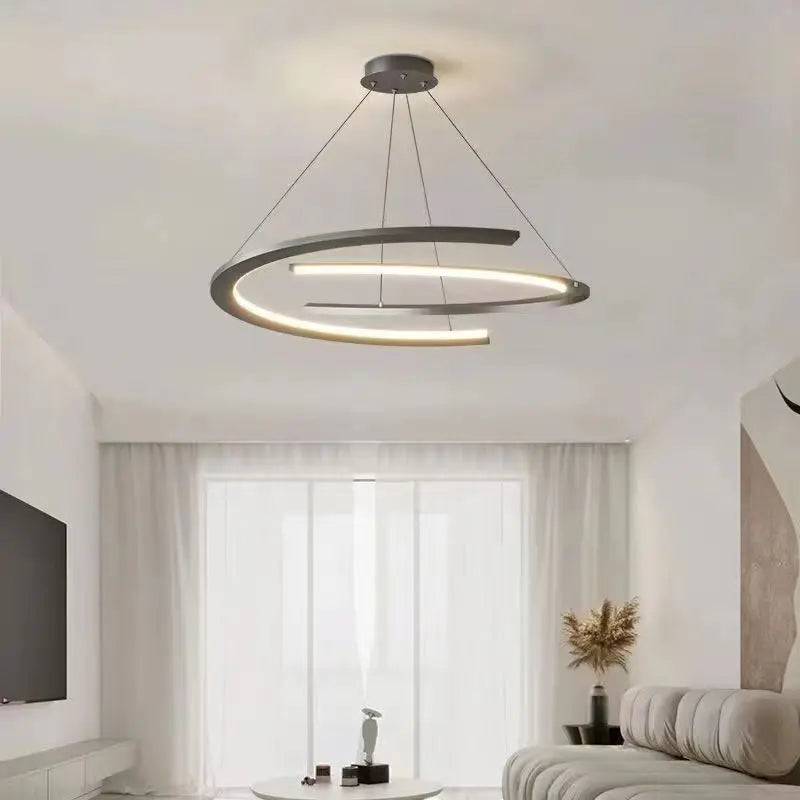 LampeHub Luminaire suspension pour salon circulaire