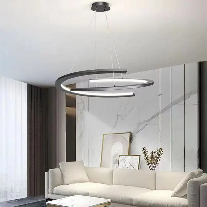 LampeHub Luminaire suspension pour salon circulaire