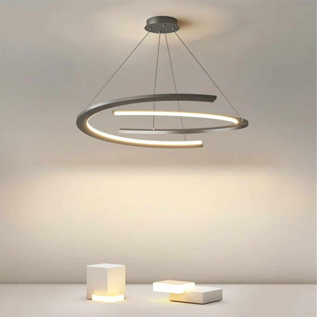 LampeHub Luminaire suspension pour salon circulaire