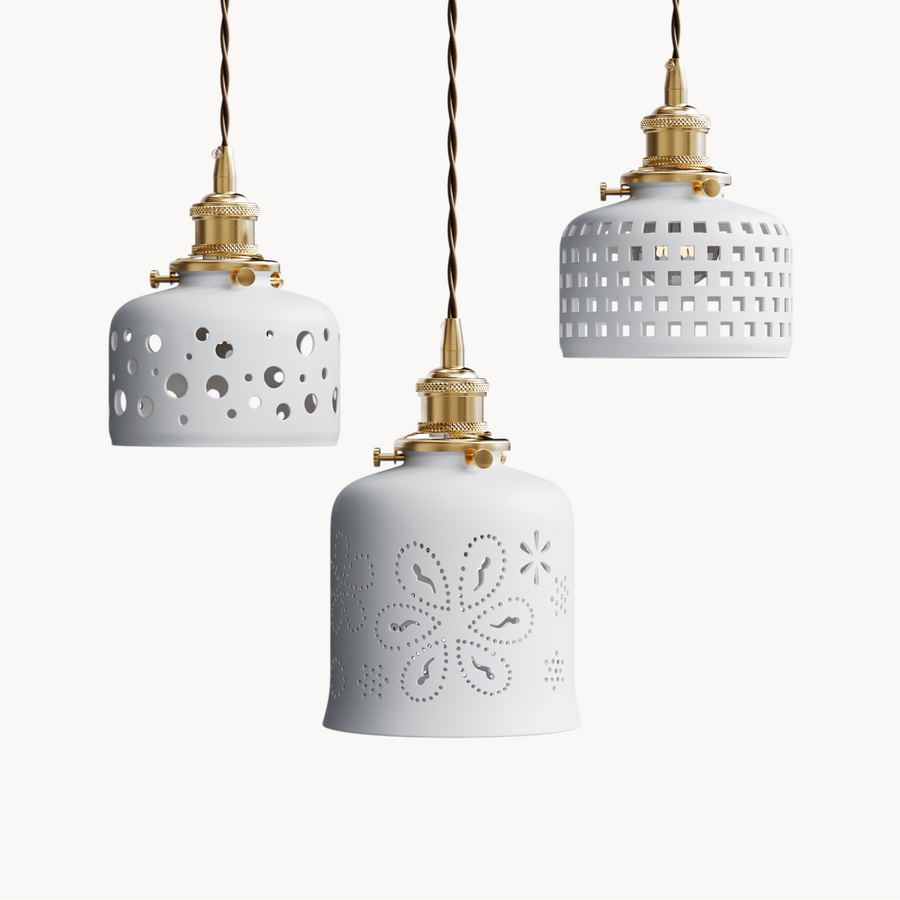 Luminaire suspension pour salon en bois