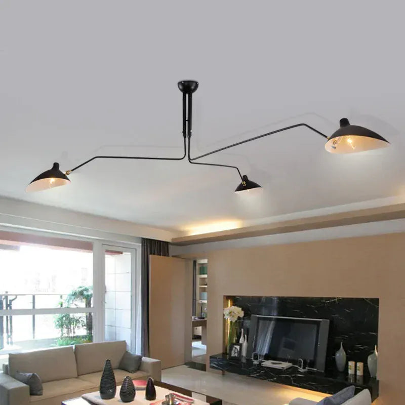 LampeHub Luminaire suspension pour salon façon Serge Mouille