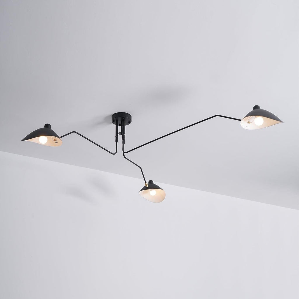 LampeHub Luminaire suspension pour salon façon Serge Mouille