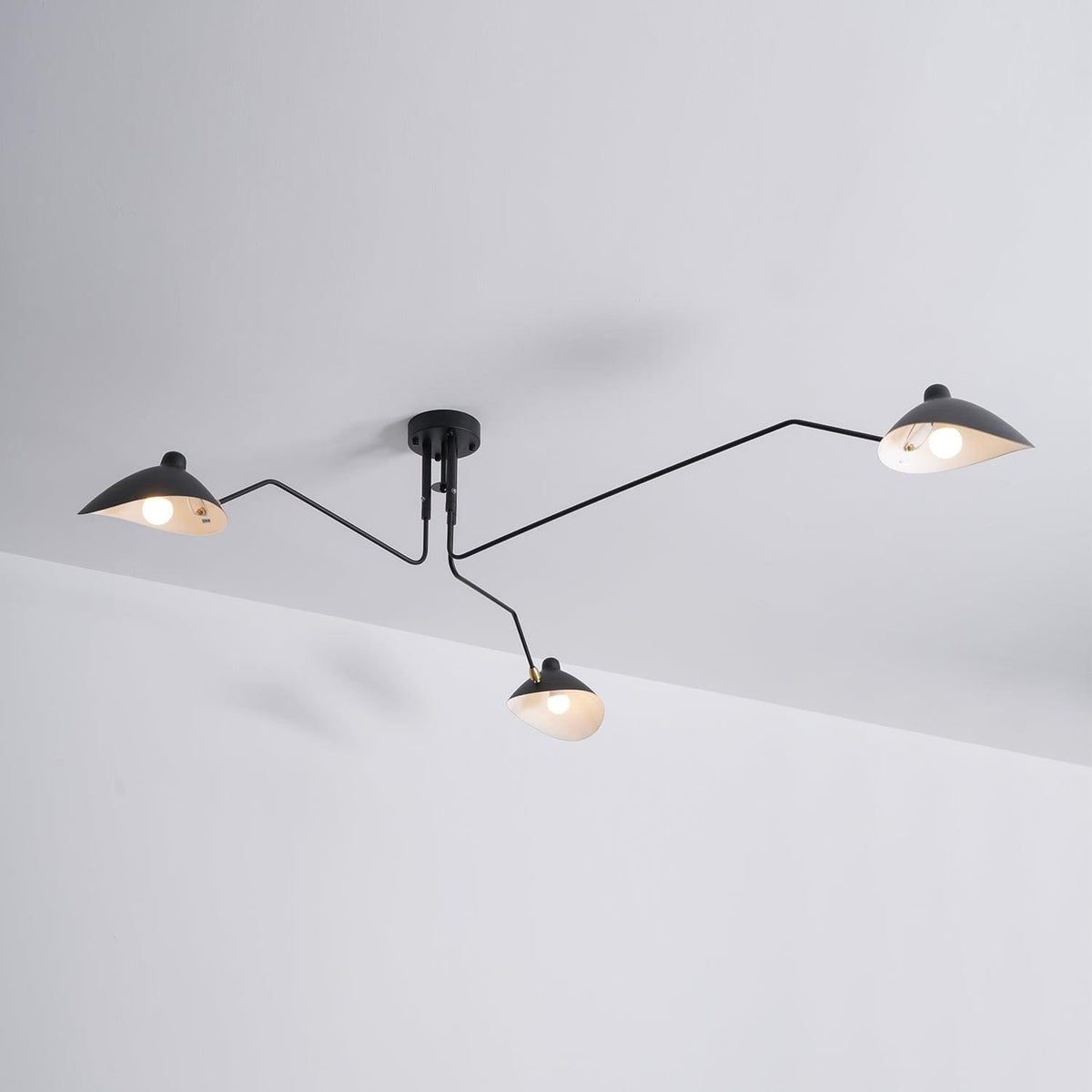 LampeHub Luminaire suspension pour salon façon Serge Mouille