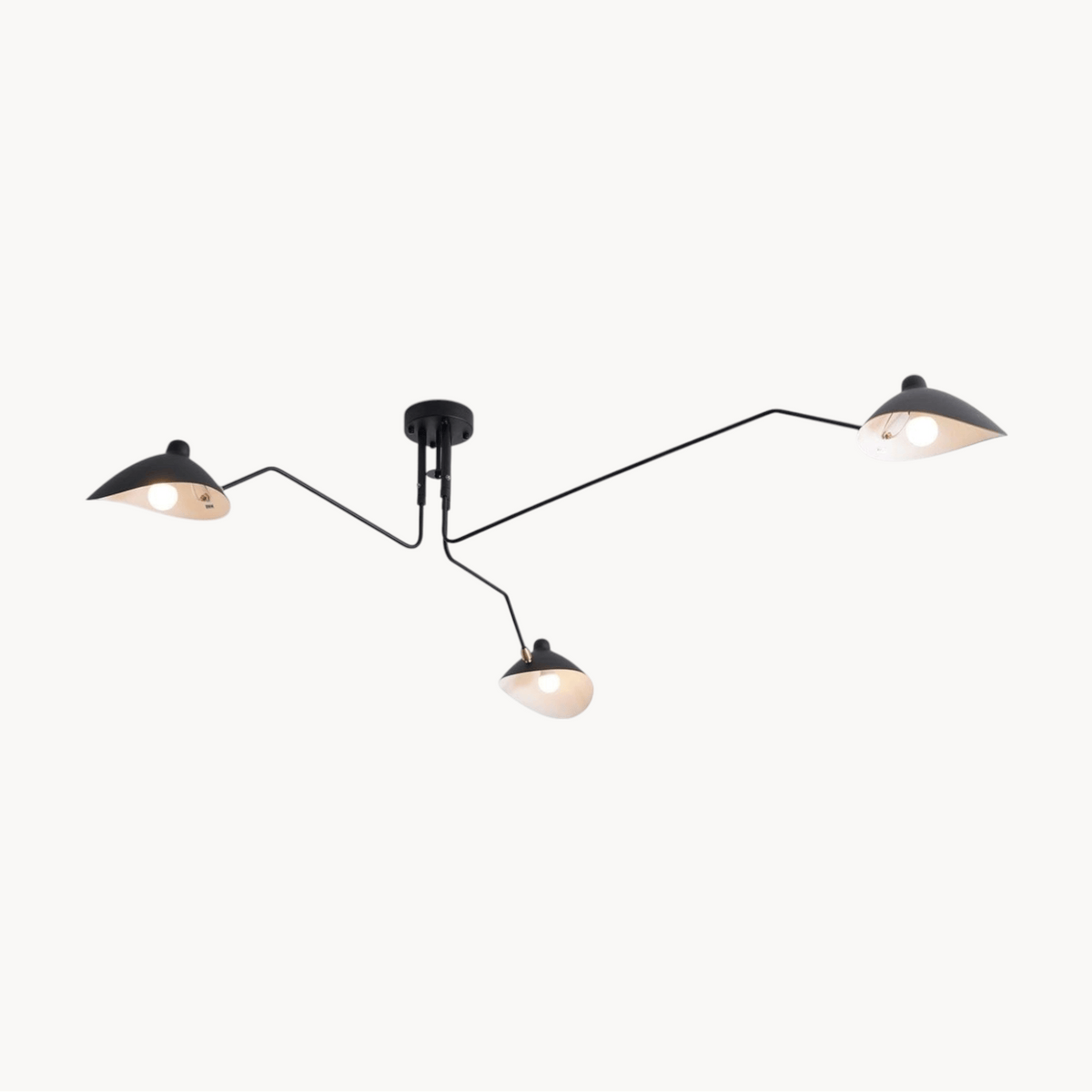 LampeHub Luminaire suspension pour salon façon Serge Mouille