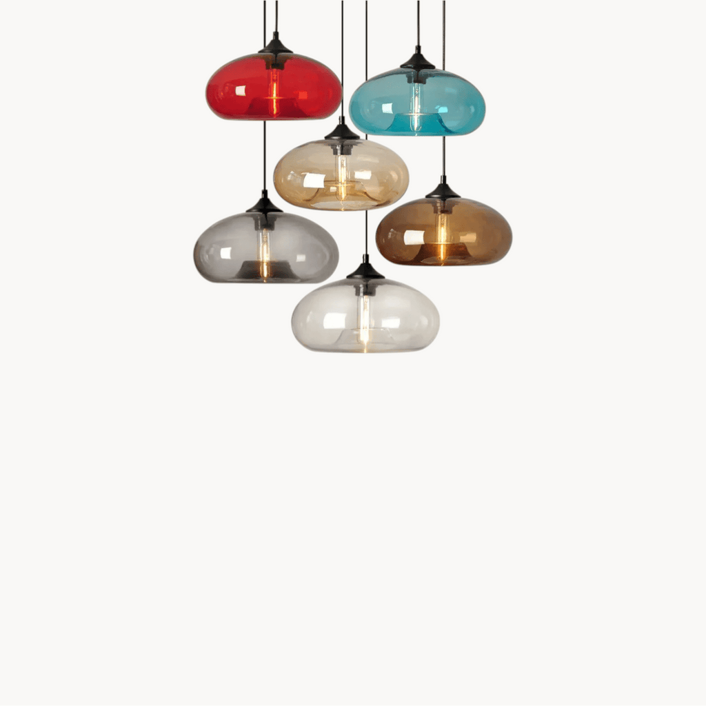 LampeHub Luminaire suspension verre circulaire