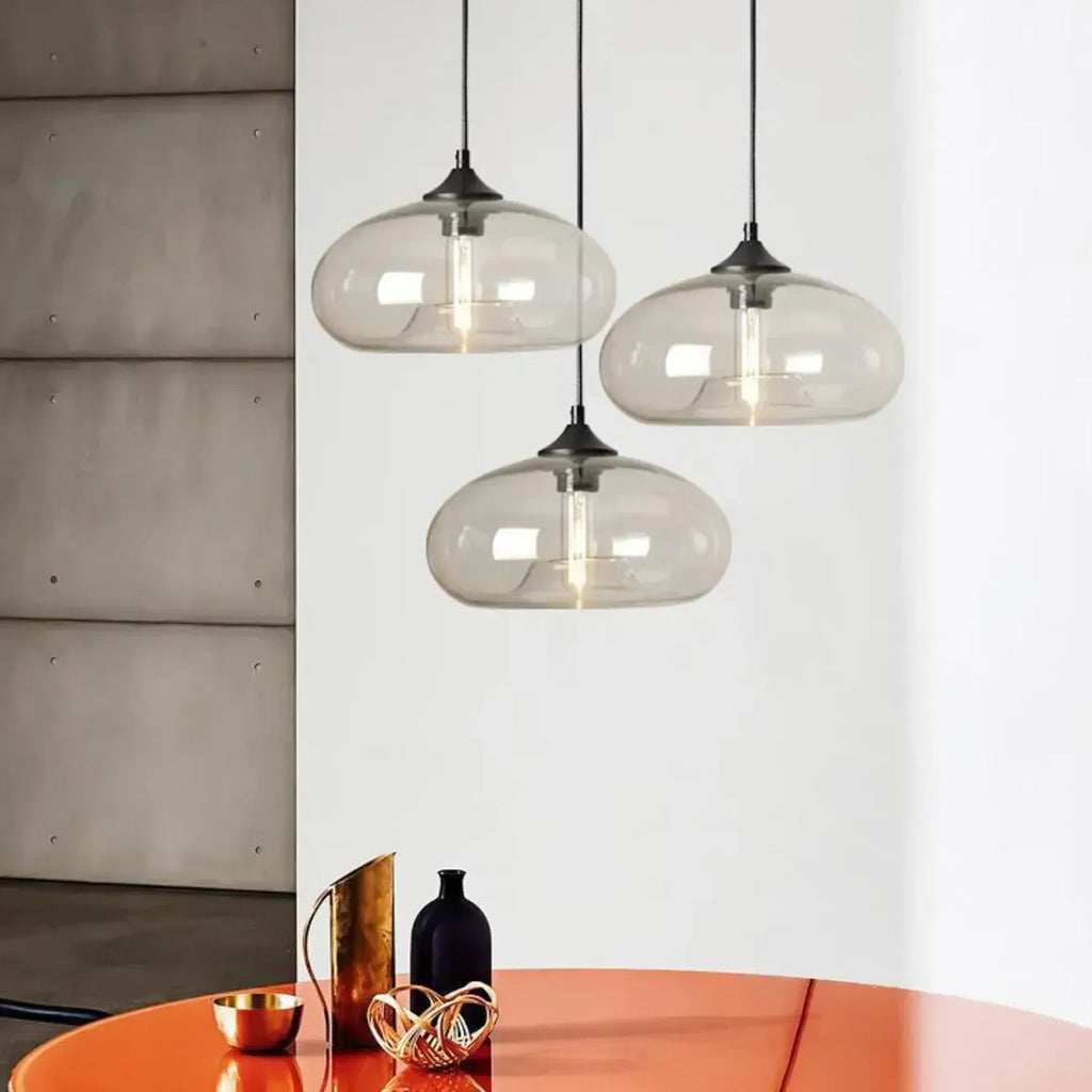 LampeHub Luminaire suspension verre circulaire