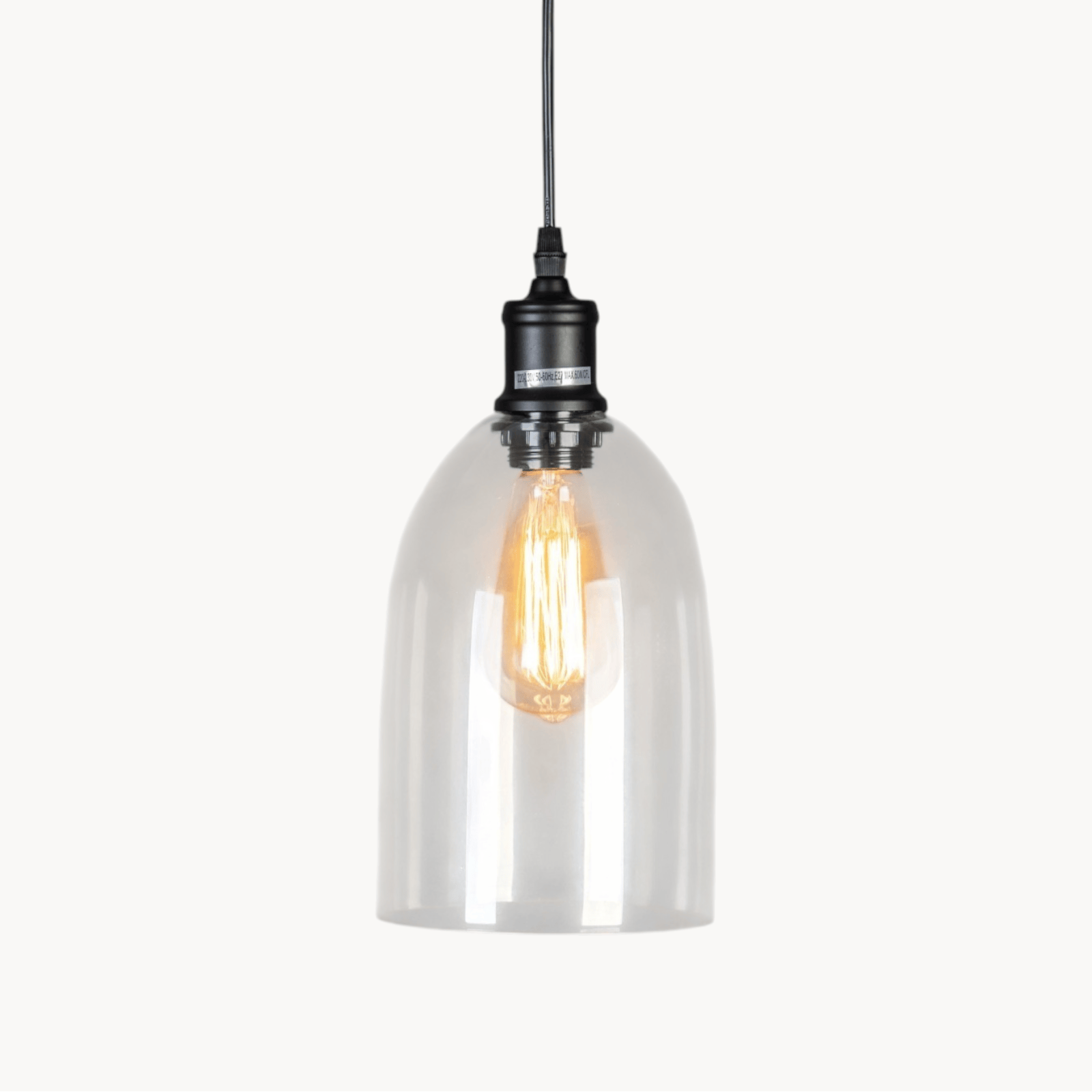 LampeHub Luminaire suspension verre cylindrique