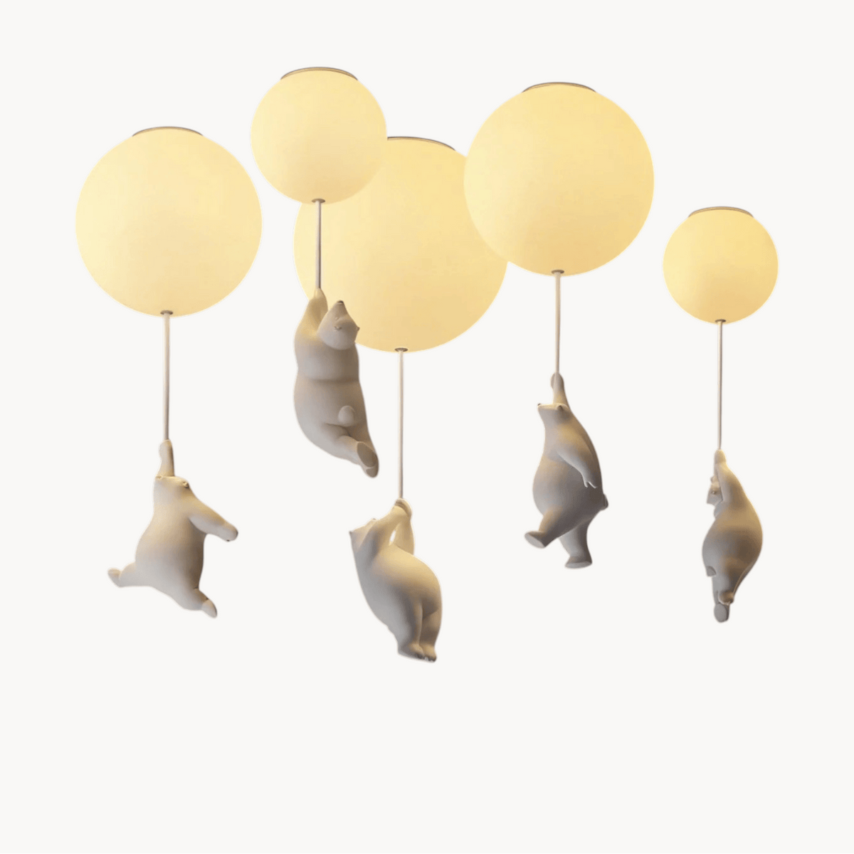 LampeHub Luminaire suspension verre en boule