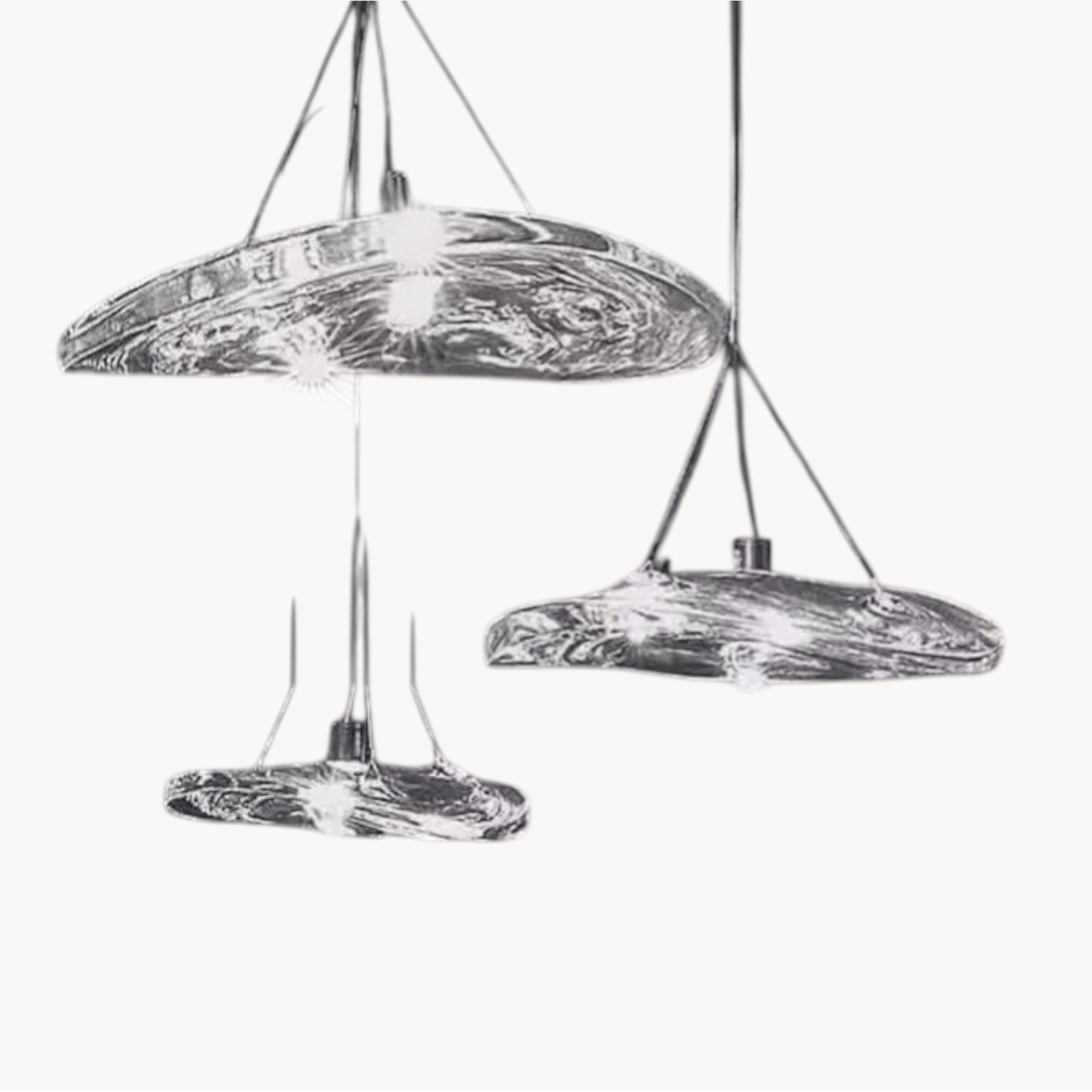 LampeHub Luminaire suspension verre rond