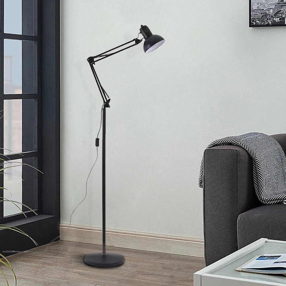 LampeHub MARPOU LED Floor Lamp For Living Room Adjustable Floor Stand Light Dimmable Indoor Bedroom Standing Reading Light Office Decorat