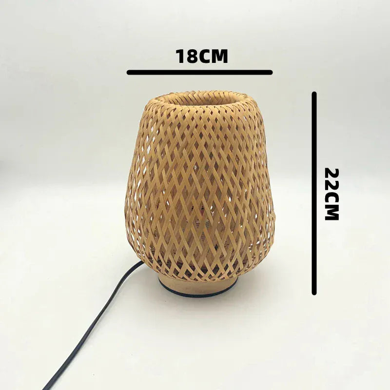 LampeHub Marron Lampe de chevet Bamboo