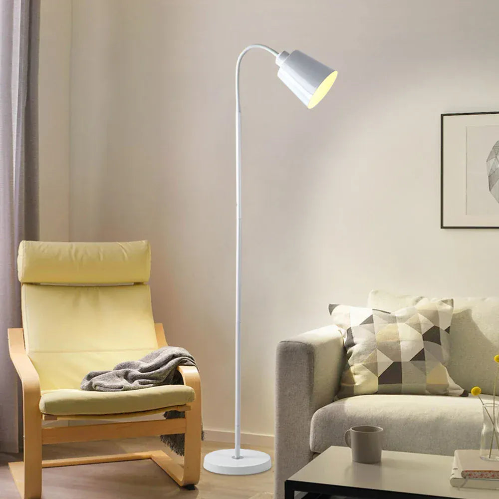 LampeHub Modern Floor Lamp Adjustable Gooseneck Led Sofa Floor Lights Living Room Bedroom Study Indoor Decoration Standing Floor Lamp