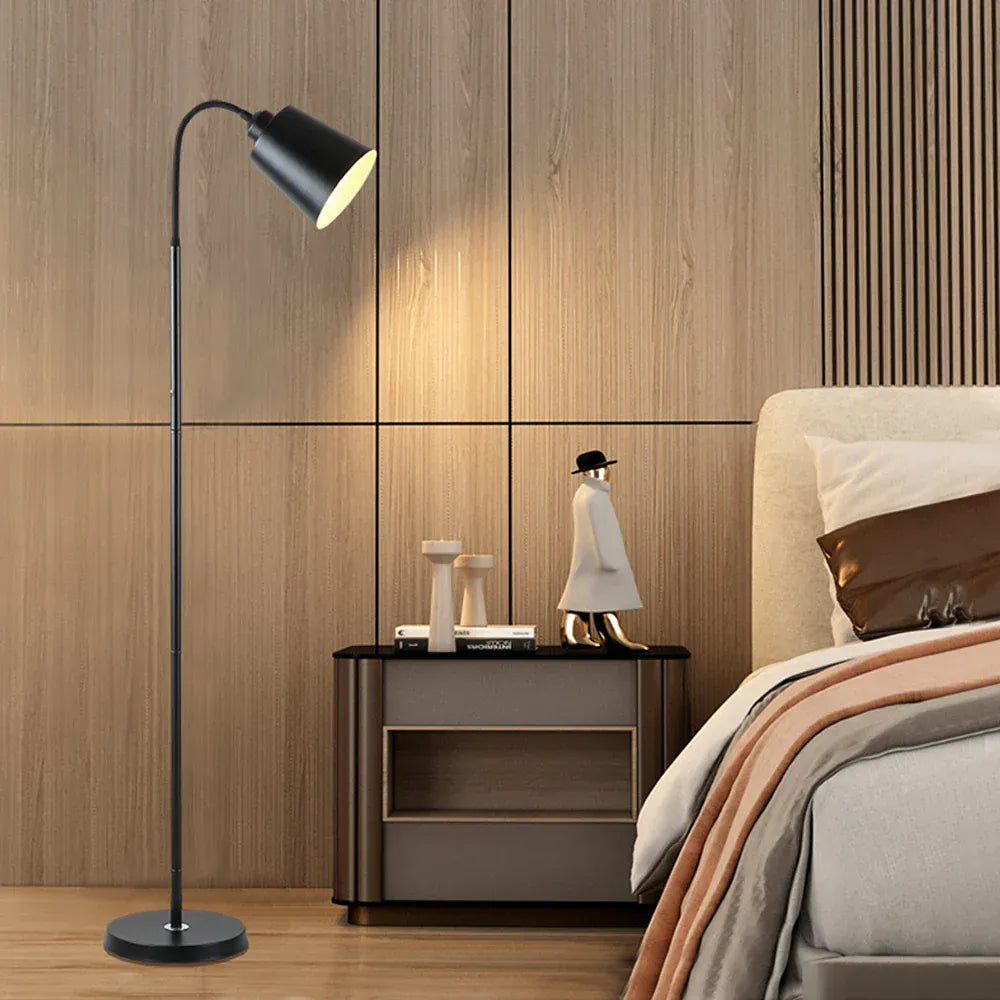 LampeHub Modern Floor Lamp Adjustable Gooseneck Led Sofa Floor Lights Living Room Bedroom Study Indoor Decoration Standing Floor Lamp