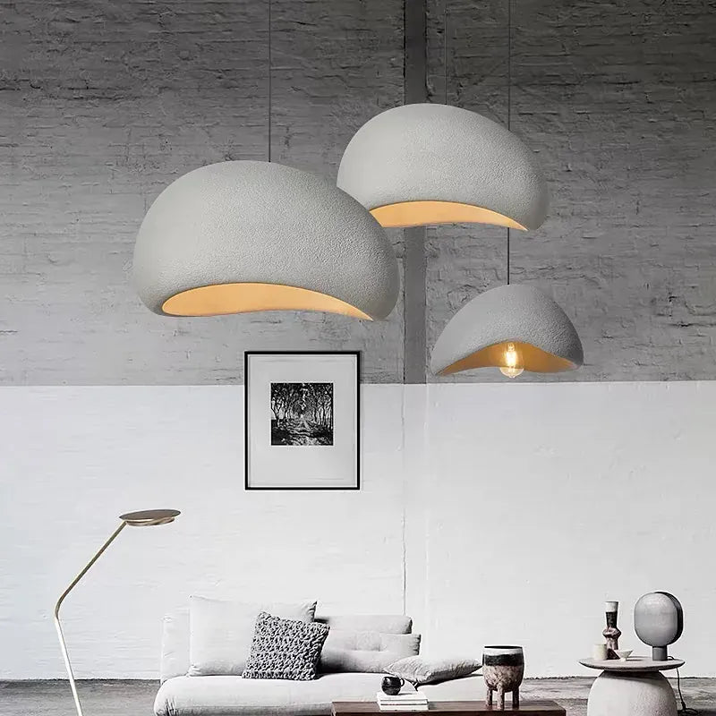LampeHub Modern LED Ceiling Chandelier Lights for Living Room Bedroom Dining Room Pendant Lights Nordic Wabi Sabi Home Decor Hanging Lamp
