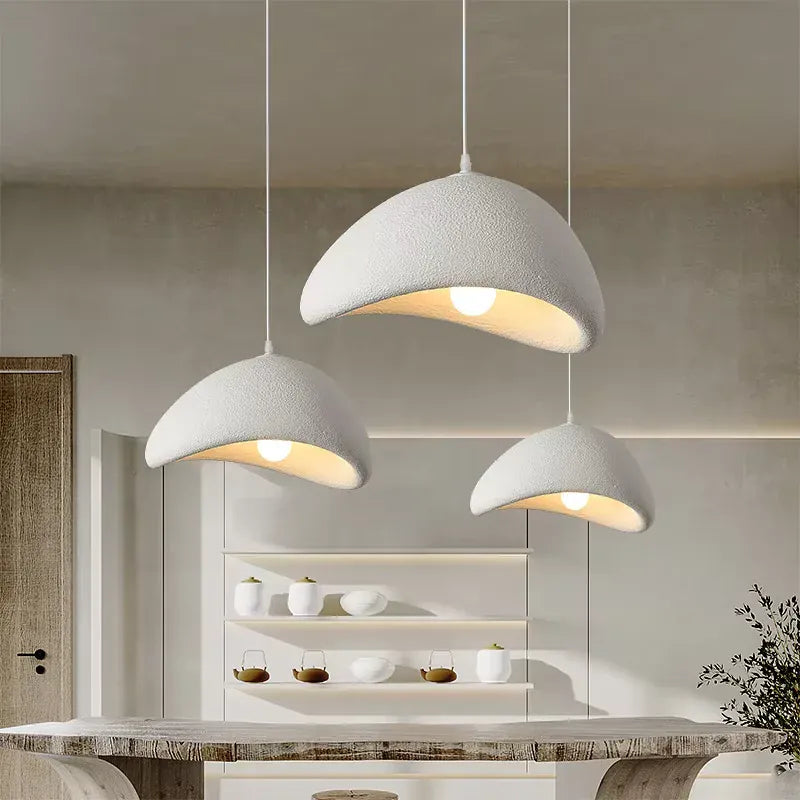 LampeHub Modern LED Ceiling Chandelier Lights for Living Room Bedroom Dining Room Pendant Lights Nordic Wabi Sabi Home Decor Hanging Lamp