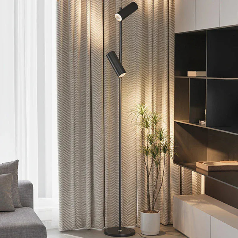 LampeHub Modern LED Floor Lamp for Living Room Bedroom, Dimmable Standing Lamp with Remote Control, 3 Color Temperatures.