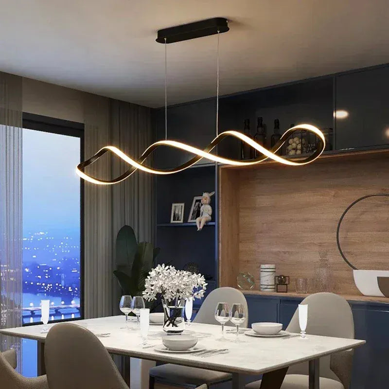 LampeHub Modern Led Pendant Lights Dimmable for Dining Living Room Salon Hall Home Decor Chandeliers Lamparas Indoor Lustre Luminaires