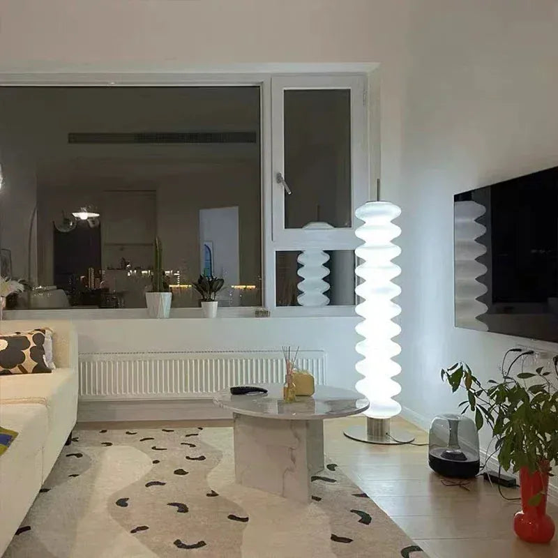 LampeHub ‌Modern Nordic Danish Gourd Floor Lamp Standing Light for Sofa Corner Living Room Bedroom Homestay Model Room Decor Lighting