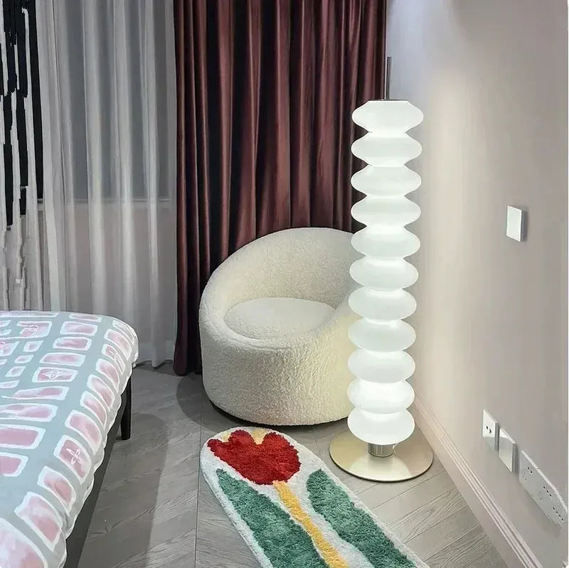 LampeHub ‌Modern Nordic Danish Gourd Floor Lamp Standing Light for Sofa Corner Living Room Bedroom Homestay Model Room Decor Lighting