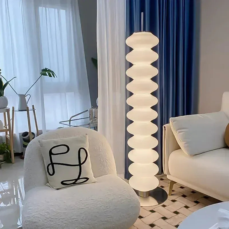 LampeHub ‌Modern Nordic Danish Gourd Floor Lamp Standing Light for Sofa Corner Living Room Bedroom Homestay Model Room Decor Lighting