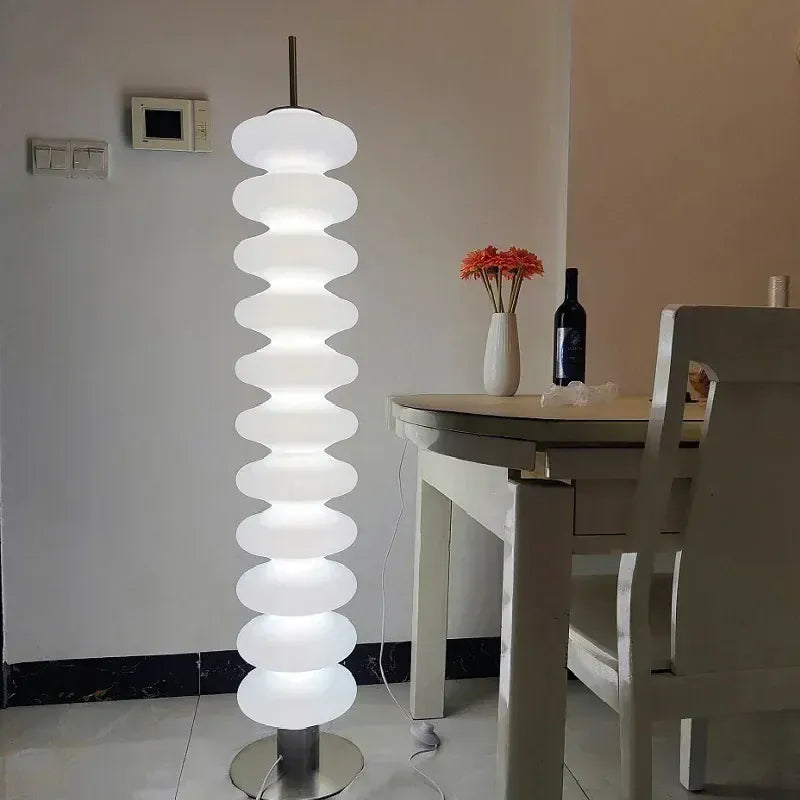 LampeHub ‌Modern Nordic Danish Gourd Floor Lamp Standing Light for Sofa Corner Living Room Bedroom Homestay Model Room Decor Lighting