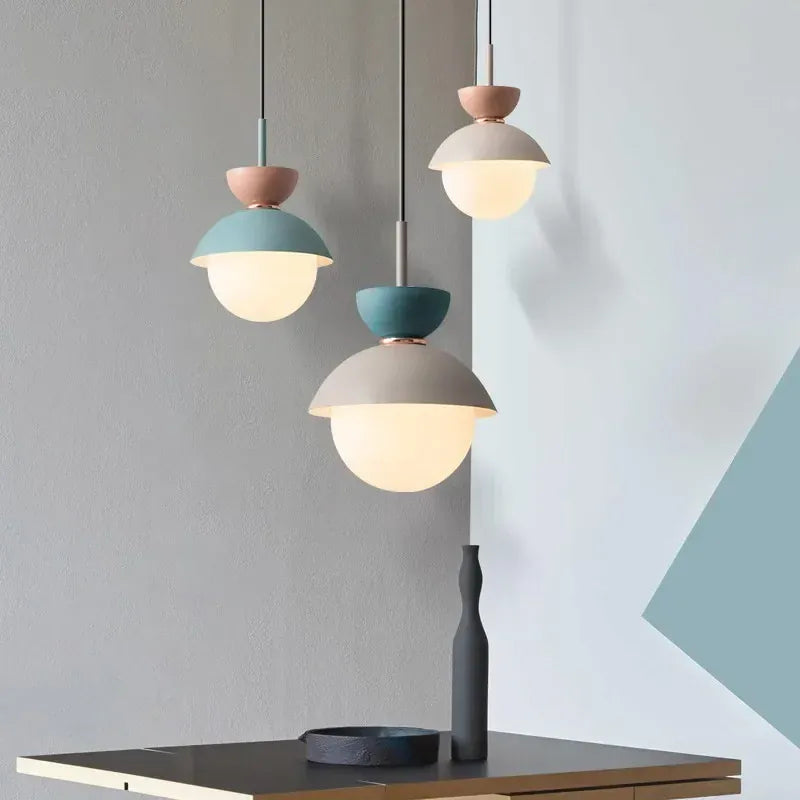 LampeHub Modern Pendant Lamp Nordic Glass Ball Light Fixtures Hanging Suspension Kitchen Dining Bedroom Home Decor Luminaire Chandelier