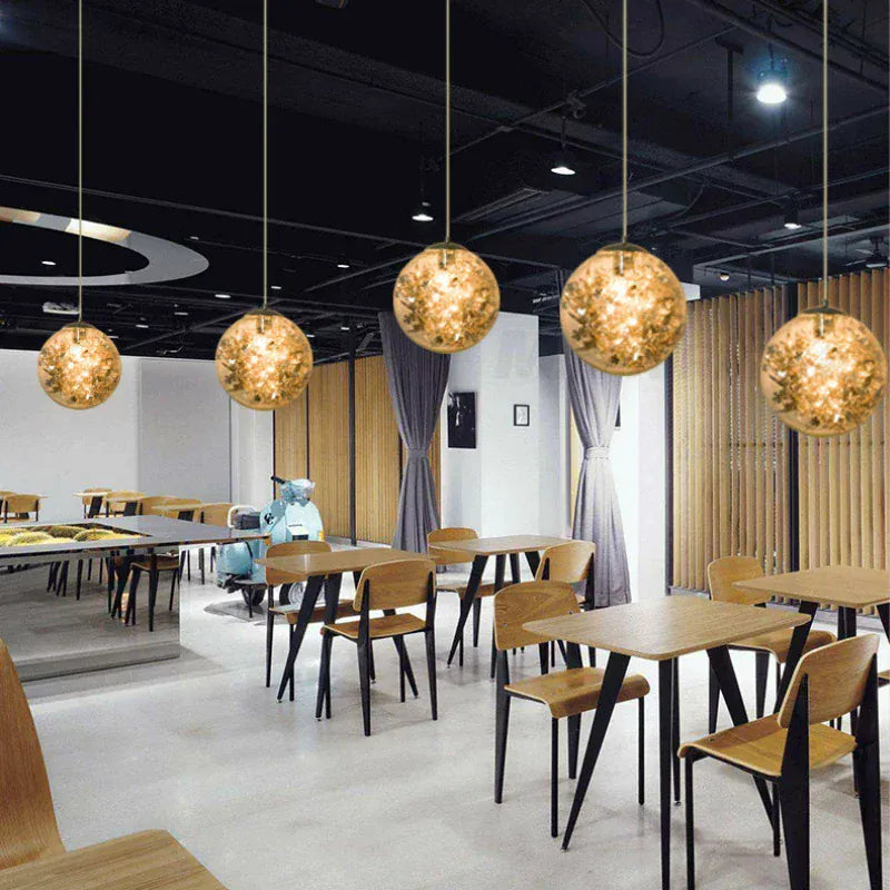 LampeHub Modern Pendent Lamp Nordic Glass Hanging Led Lighting Fixture Simple Creative Bedroom Bedside Kitchen Room Decoration Chandelier