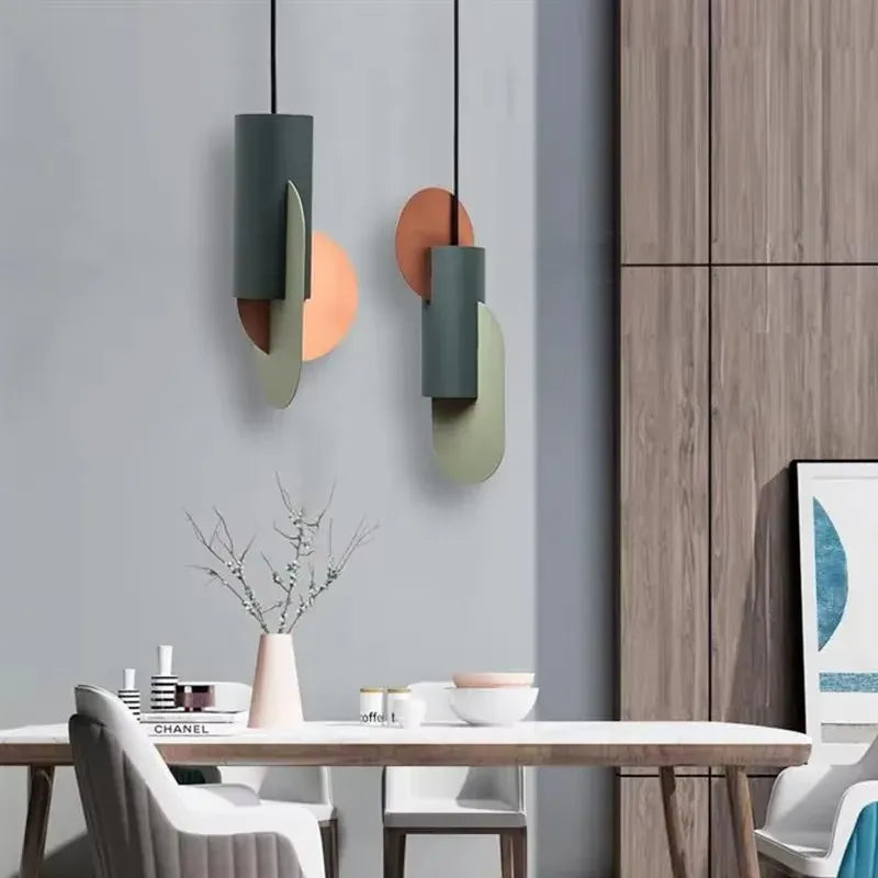 LampeHub Moderne Post Led Nordic Hanglamp Macaron Hangerverlichting Eetkamer Restaurant Bed Creatieve Huisdecoratie Pendent lamp