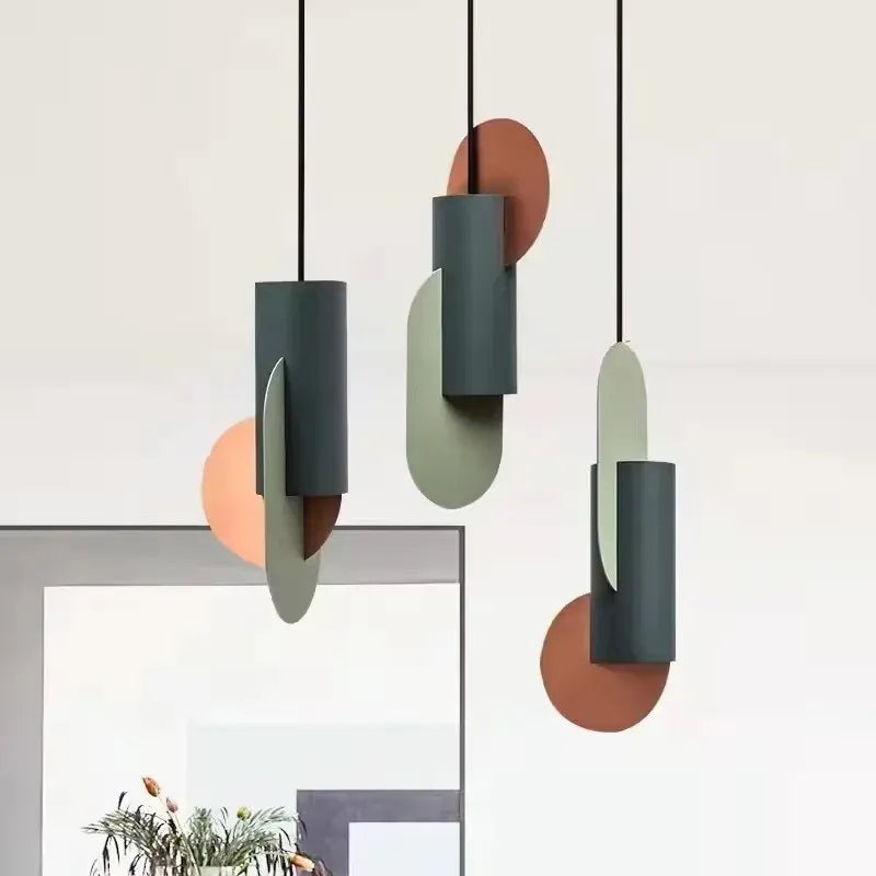 LampeHub Moderne Post Led Nordic Hanglamp Macaron Hangerverlichting Eetkamer Restaurant Bed Creatieve Huisdecoratie Pendent lamp