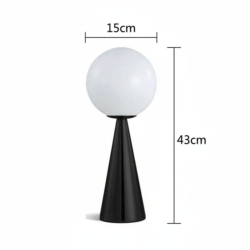 LampeHub Noir 15x43cm / Cold white Lampe de chevet Design Cône
