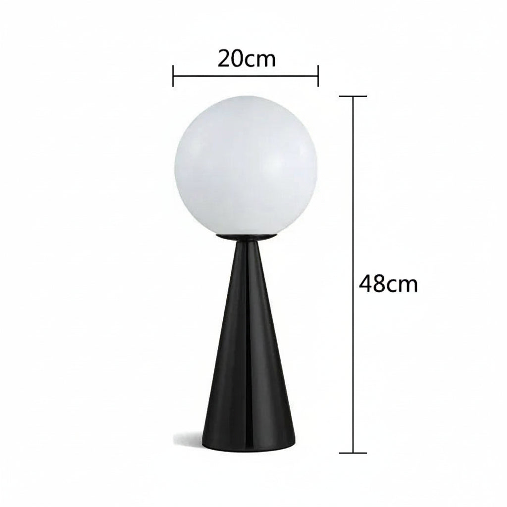 LampeHub Noir 20x48cm / Cold white Lampe de chevet Design Cône