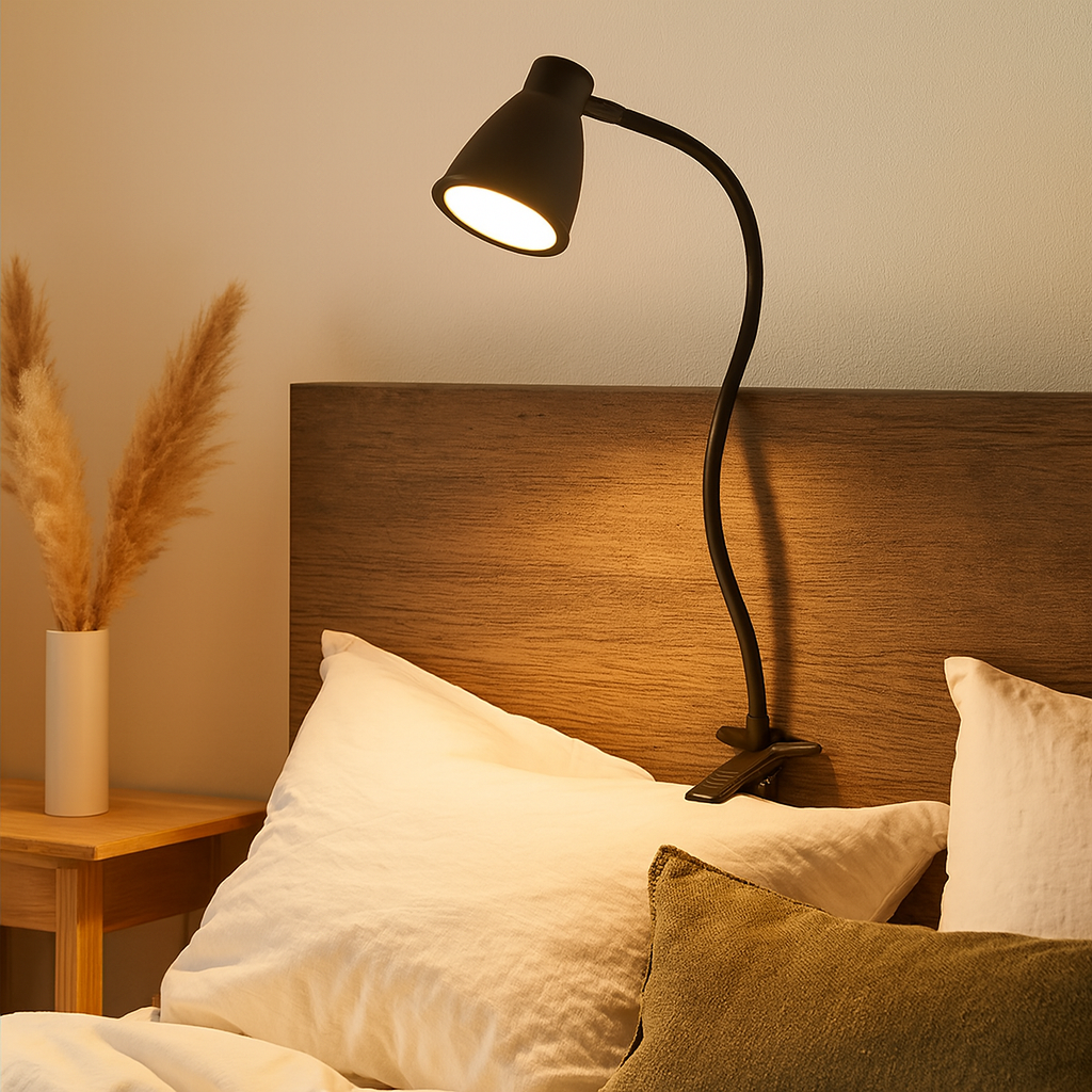 LampeHub Noir Lampe de chevet Lecture Noir