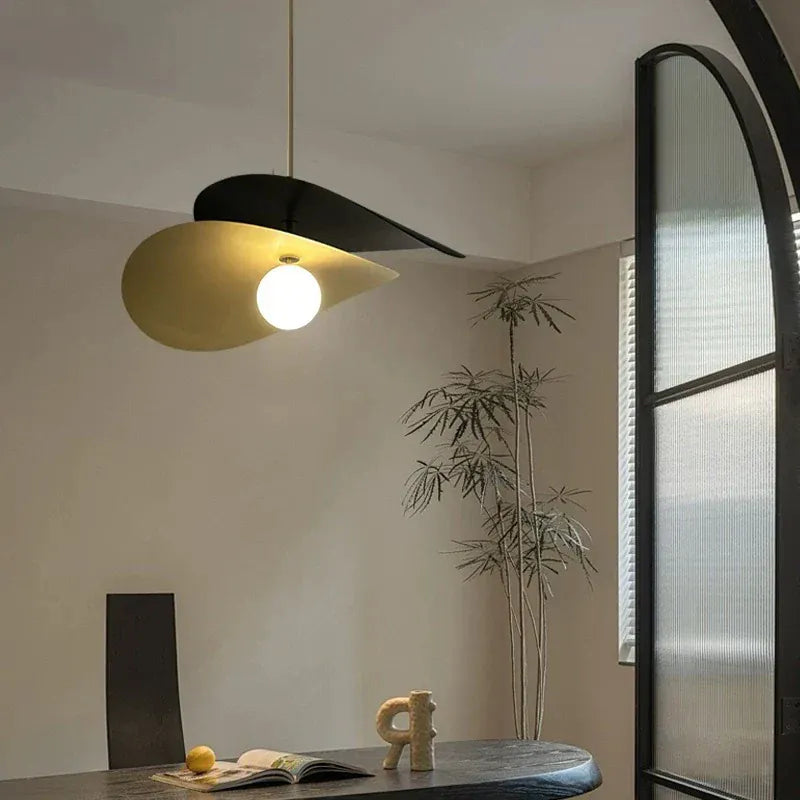 LampeHub Nordic Chandeliers for Living Room Decor Home Straw Hat Pendant Lights Dining Table Lighting Kitchen Bedroom Hanging Chandelier