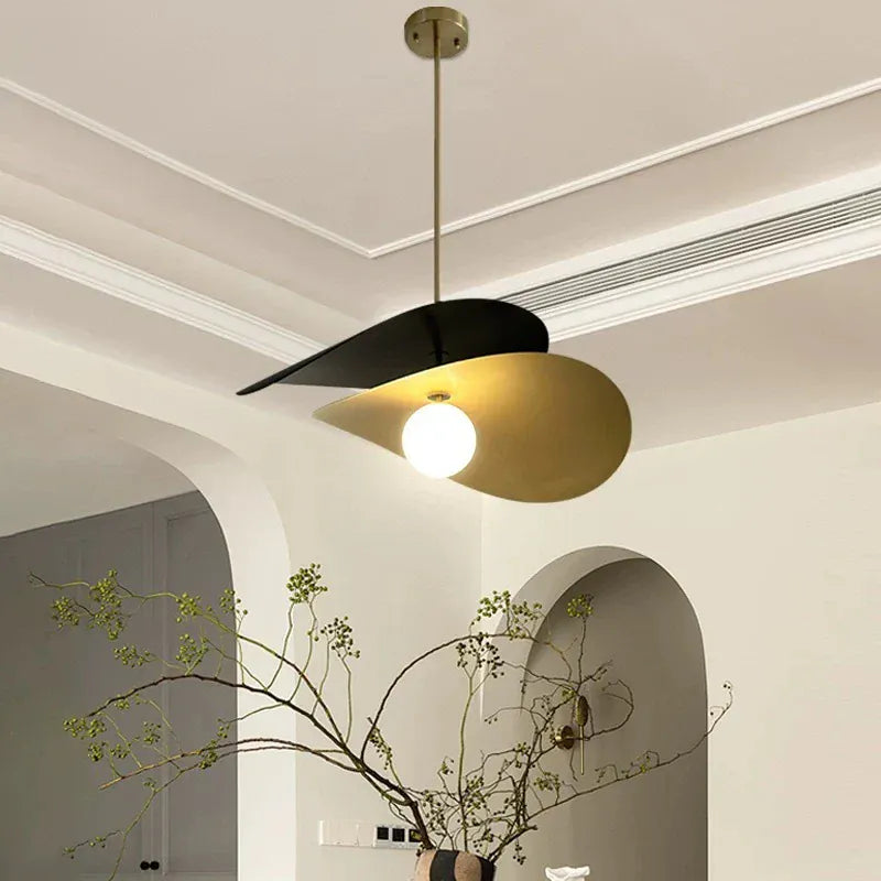 LampeHub Nordic Chandeliers for Living Room Decor Home Straw Hat Pendant Lights Dining Table Lighting Kitchen Bedroom Hanging Chandelier