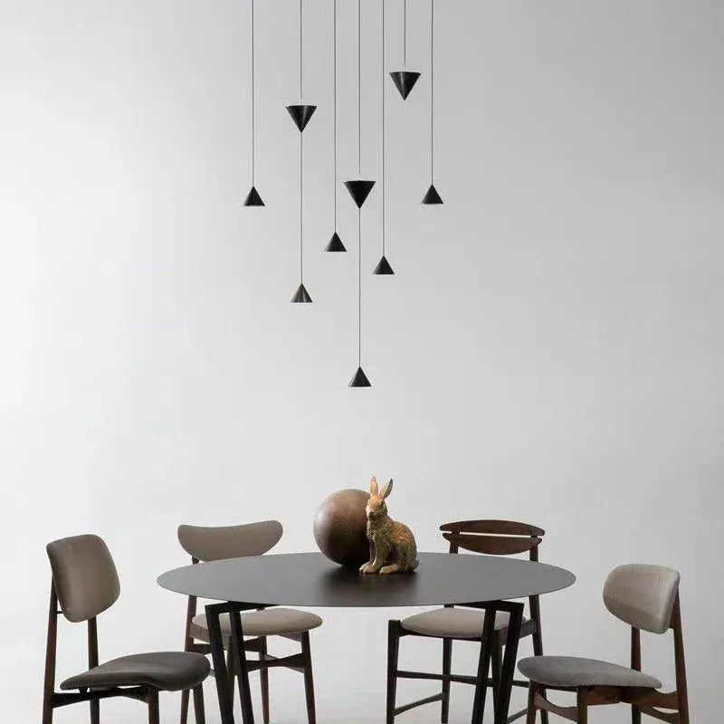 LampeHub Nordic Designer's Style Hanging Hammer Ceiling Chandelier Creative Dining Room Pendant Lamp Bar Cafe Atmosphere Hanging Light
