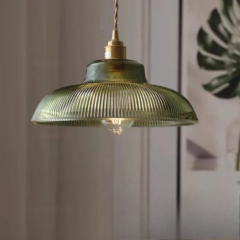 LampeHub Nordic Glass Pendant Lights Retro Lighting Fixtures Home Lighting Bedroom Living Room Restaurant Bar  Hanging Lamp Luminaire