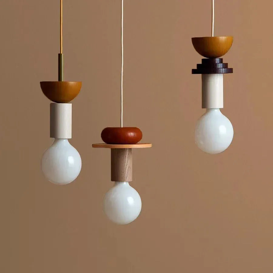 LampeHub Nordic Lamp Wood LED Pendant Lights Kitchen Home Decor Hanglamp Restaurant Ceiling Chandelier Luminaire Bedroom Light Fixture