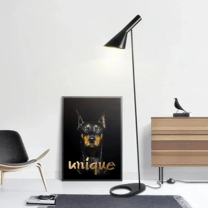 LampeHub Nordic Minimalist LED Floor Lamp with Personalized Creativity Living Room Bedroom Light Study Bedside Eye Protection Floor Light