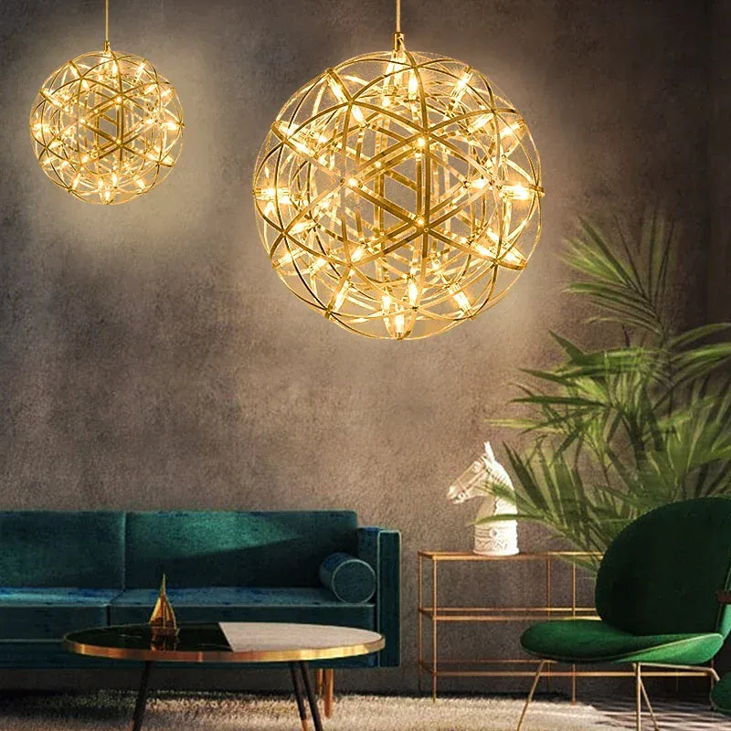 LampeHub Nordic Modern Pendant Lamp for shop Ball Loft Pendant Light Decorative Hanging Vintage Lamps Chandelier