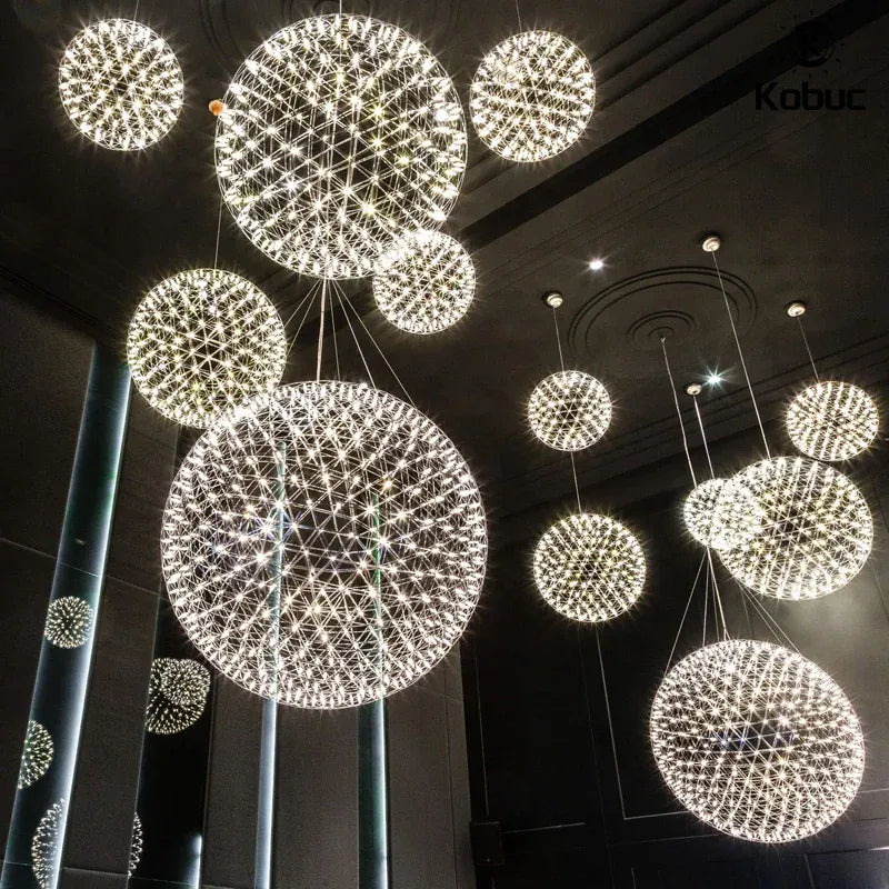 LampeHub Nordic Modern Pendant Lamp for shop Ball Loft Pendant Light Decorative Hanging Vintage Lamps Chandelier